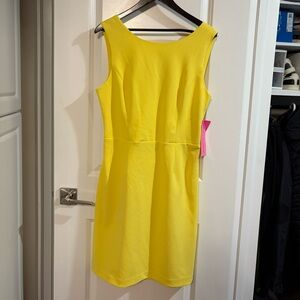 Betsey Johnson Vibrant Yellow Back Cut Out Dress